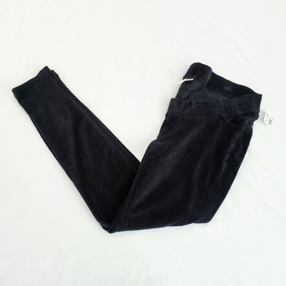 NWOT Two Hearts Maternity Corduroy Skinny Pants Black XL